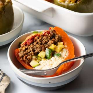 (Keto) Low Carb Ground Beef Stuffed Peppers without Rice Recipe + VIDEO