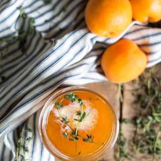 Apricot thyme jam {Vegan, GF}