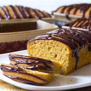 Pumpkin Pound Cake with Chocolate Ganache