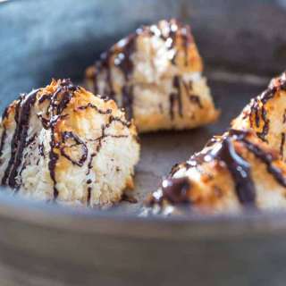 Dairy free and gluten free coconut macaroon pyramids