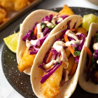 Baja Fish Tacos (with Slaw and Fish Taco Sauce)