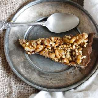 Walnut and buckwheat caramel tart
