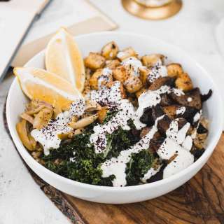 Middle Eastern Tofu Rice Bowl