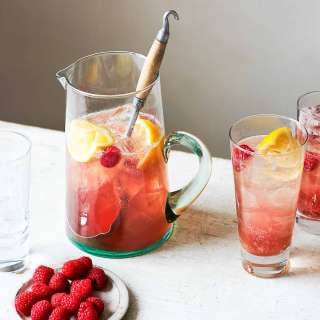 Raspberry Vodka and Lime Soda