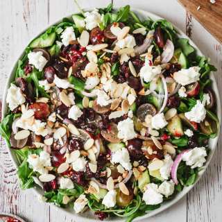 Sweet and Creamy Goat Cheese Salad with Fruit