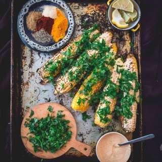 Middle Eastern grilled corn