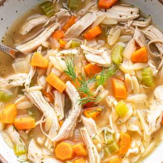 Lemon Chicken Orzo Soup