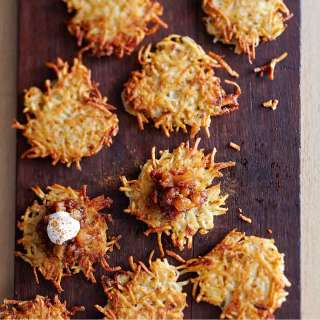Potato Latkes with Apple-Date Chutney