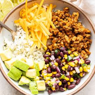 Ground Chicken Taco Bowls