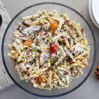Chicken Bacon Ranch Pasta Salad