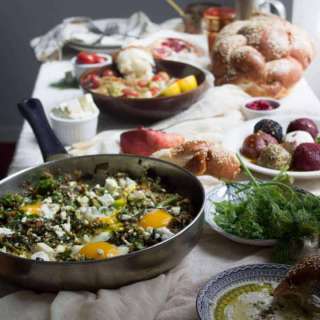 Israeli chopped salad with feta, za'atar and sumac