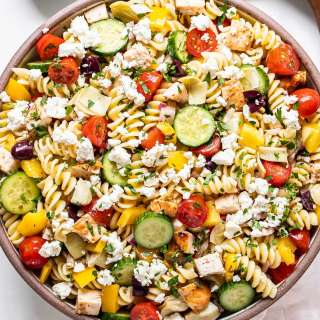 Greek Chicken Pasta Salad