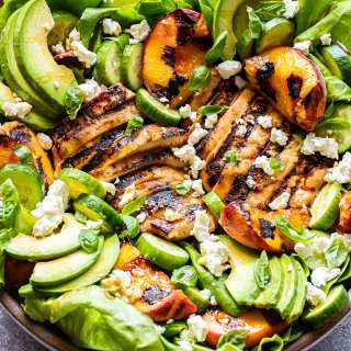 Grilled Chicken and Peach Salad
