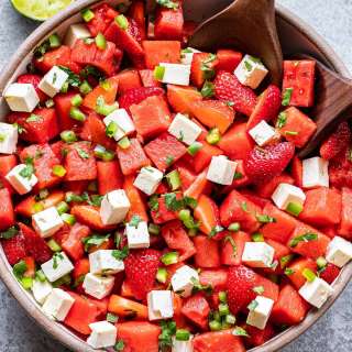 Strawberry Watermelon Feta Salad