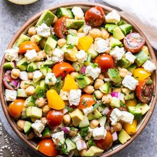 Tomato Avocado Chickpea Salad