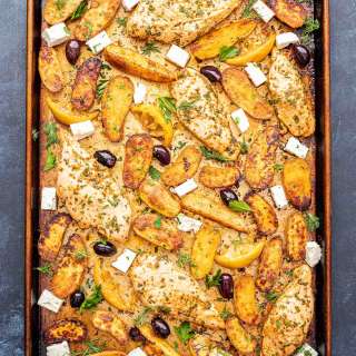Sheet Pan Greek Chicken and Potatoes