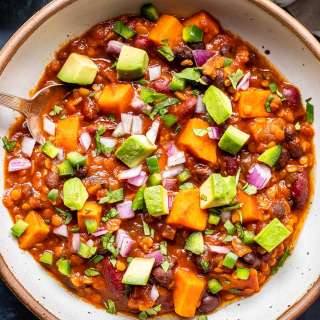 Lentil Sweet Potato Chili