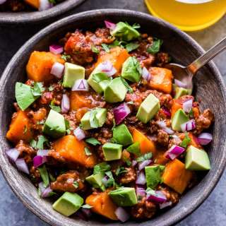 Slow Cooker Bison Sweet Potato Chili