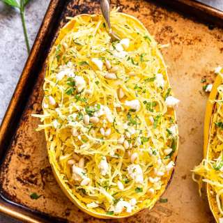 Spaghetti Squash with Feta and Herbs
