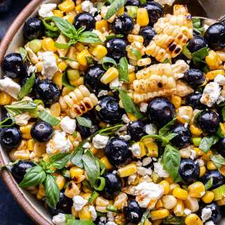 Blueberry Corn Feta Salad