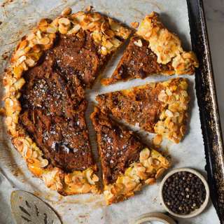 Savory Galette with Caramelized Onions and Pumpkin