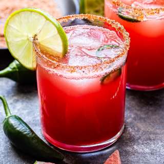 Spicy Watermelon Margaritas