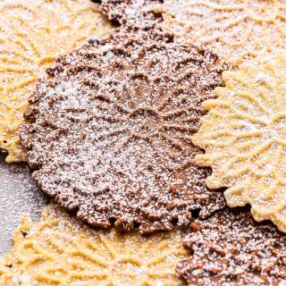 Vanilla and Chocolate Pizzelles