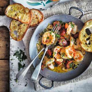 Shrimp with Chorizo