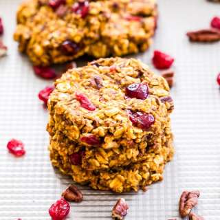 Pumpkin Cranberry Pecan Breakfast Cookies