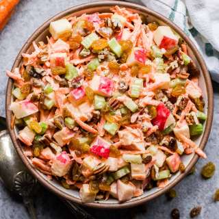 Carrot Apple Salad with Yogurt Dressing