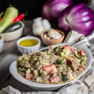 Easy Zaalouk Recipe - Moroccan eggplant and tomato salad (two variations!)