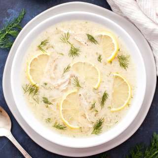 Lemon Chicken and Cauliflower Rice Soup