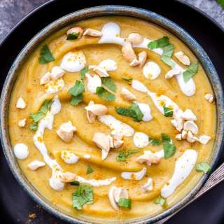 Curried Butternut Squash and Cauliflower Soup