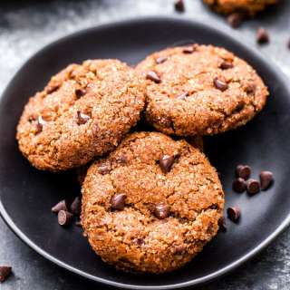 Gingerbread Chocolate Chip Almond Butter Cookies