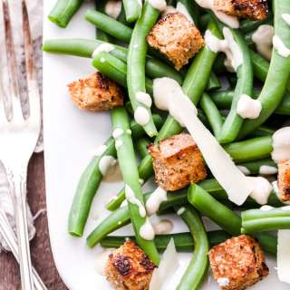 Green Bean Caesar Salad