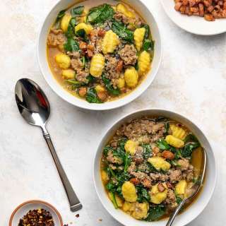 Italian Sausage Soup (with Gnocchi and Spinach)