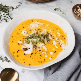 Butternut Squash Soup with Apple and Coconut Milk