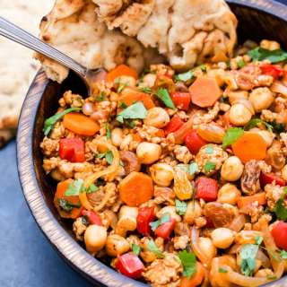 Moroccan Turkey and Chickpea Skillet