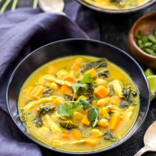 Turmeric, Chicken, Chickpea and Vegetable Soup