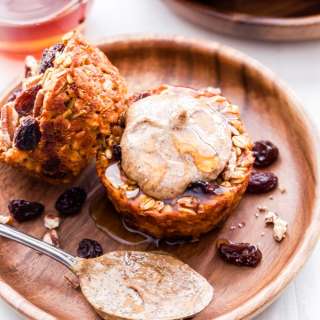 Cinnamon Raisin Sweet Potato Oatmeal Cups