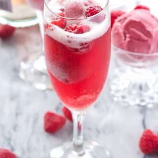 Raspberry Sorbet Bellinis