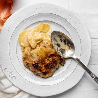French Onion Potato Gratin
