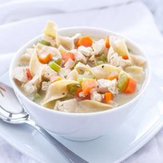 Lightened Up Creamy Chicken Noodle Soup