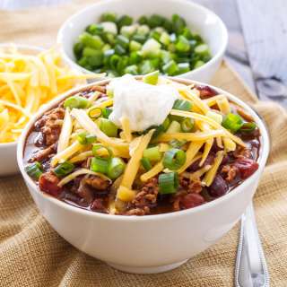 Slow Cooker Cincinnati Turkey Chili