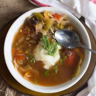 Bar Tartine's Sauerkraut Soup (vegetarian)