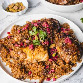 1-Pot Pomegranate Chicken and Rice Casserole