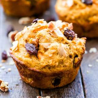 Morning Glory Sweet Potato Almond Butter Muffins