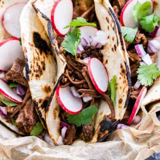 Sweet and Spicy Ancho Chile Short Rib Tacos