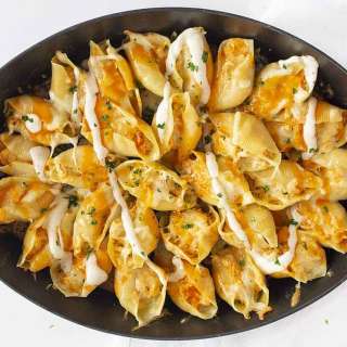 Buffalo Chicken Stuffed Shells