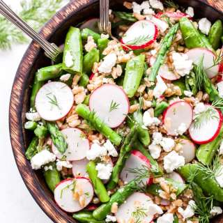 Asparagus Farro Feta Salad